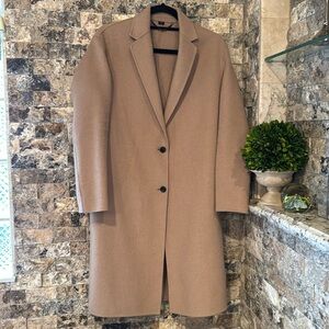 All Saints Double Breasted 2 Button coat. Size X-small Oversi coat. Carmel color